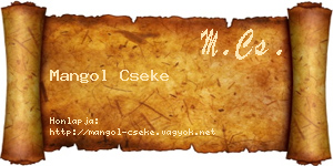 Mangol Cseke névjegykártya